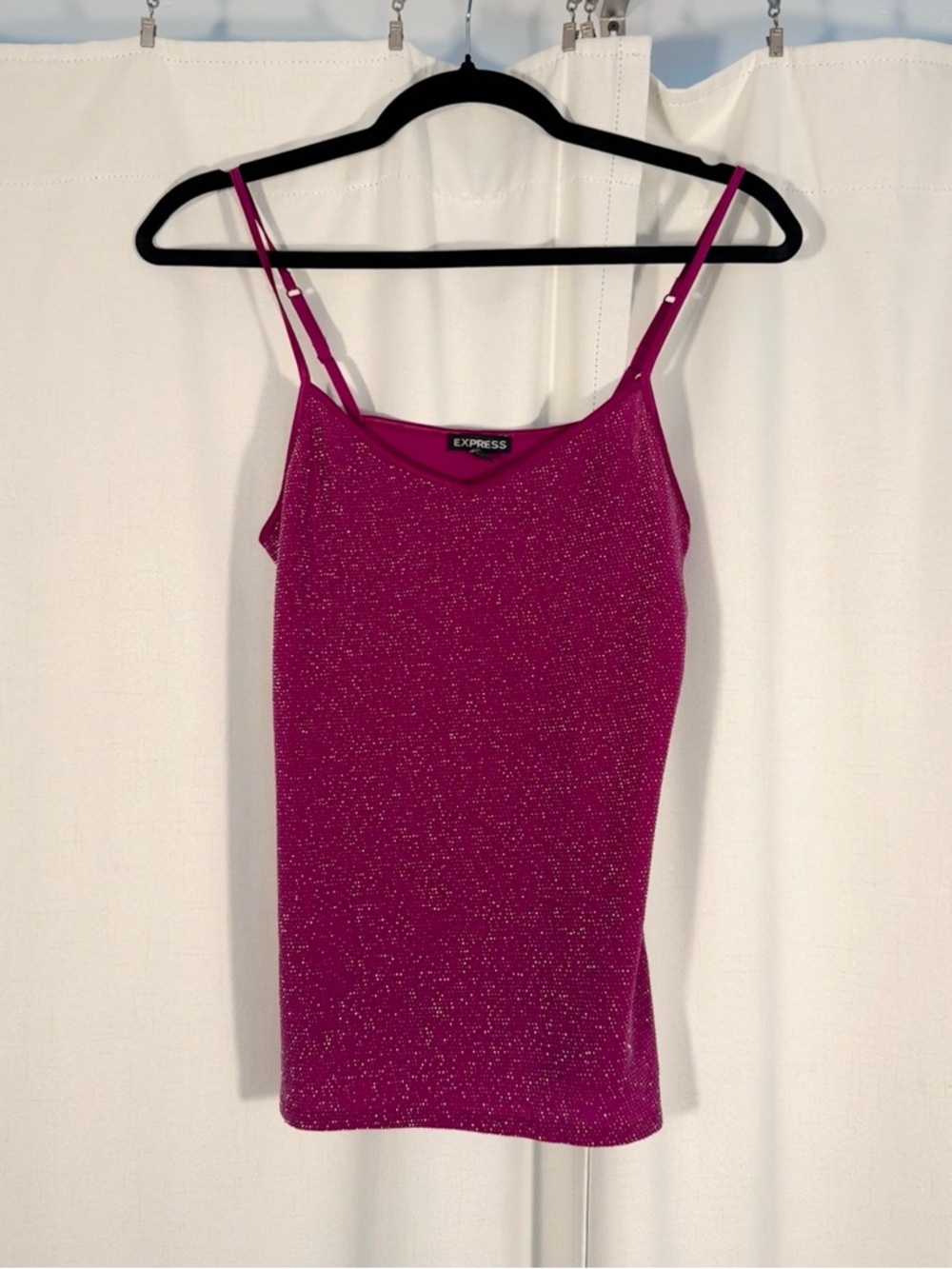Express Y2K Sparkly Magenta Pink Camisole